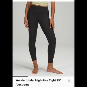 Lululemon wunder under high rise 25’ Luxtreme material leggings